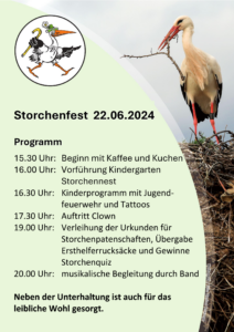 Mehr über den Artikel erfahren Storchenfest 2024